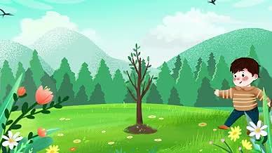 植树节宣传保护环境MG动画AE模板视频的预览图